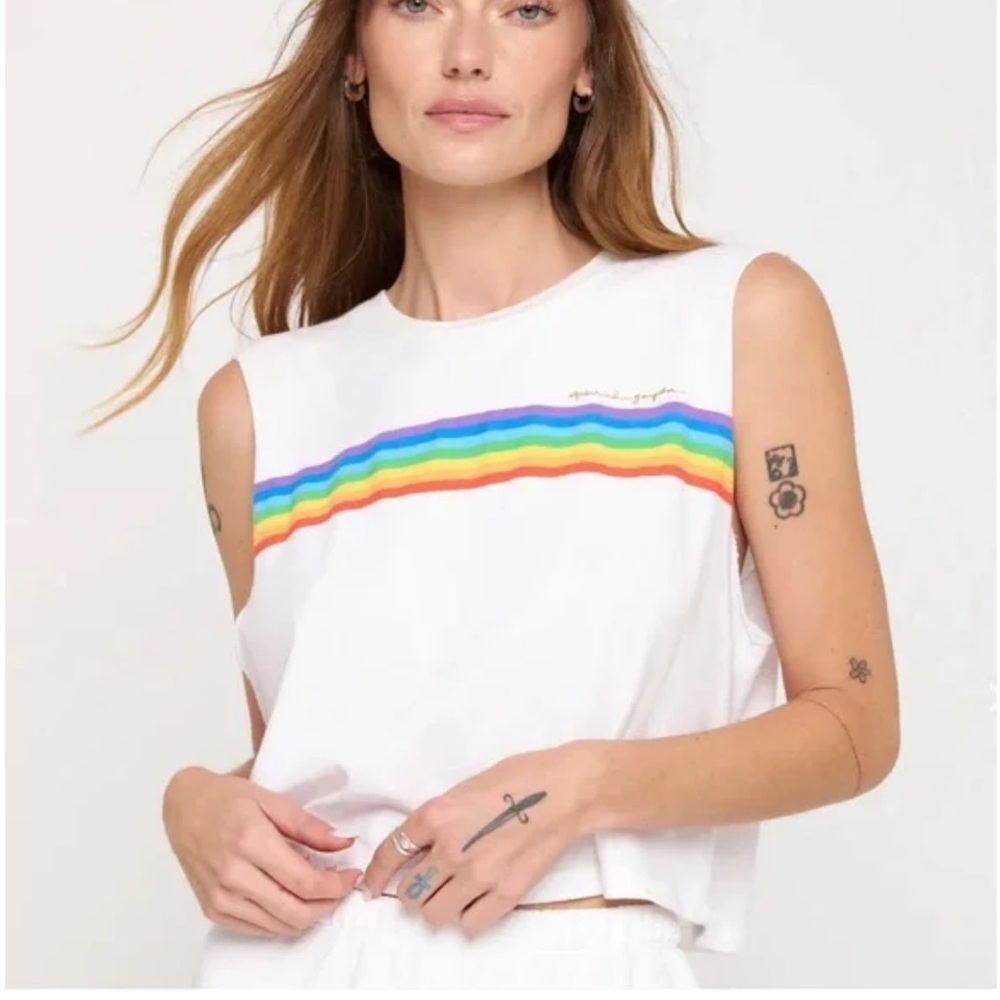 Spiritual Gangster - Rays Callie Crop Tank - Large